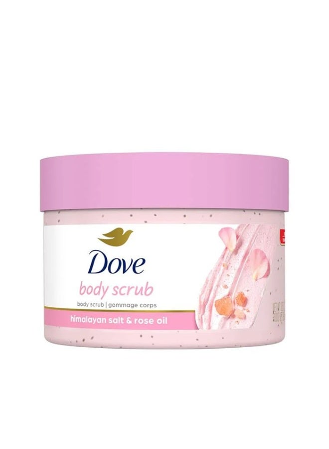 Dove Body Scrub with Himalayan Salt and Rose Oil Extract 298g